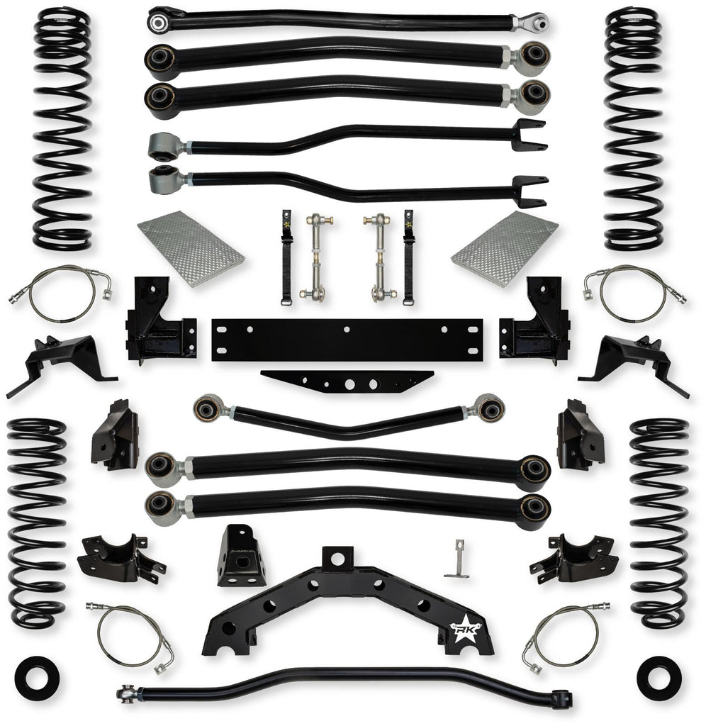 3.5 Inch Adventure X Long-Arm Suspension System for Jeep Wrangler JKU With No Shocks Rock Krawler