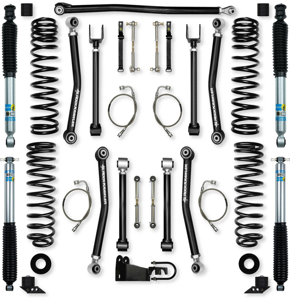 3.5 Inch Adventure X Suspension System for Jeep Wrangler JKU With Bilstein Shocks Rock Krawler