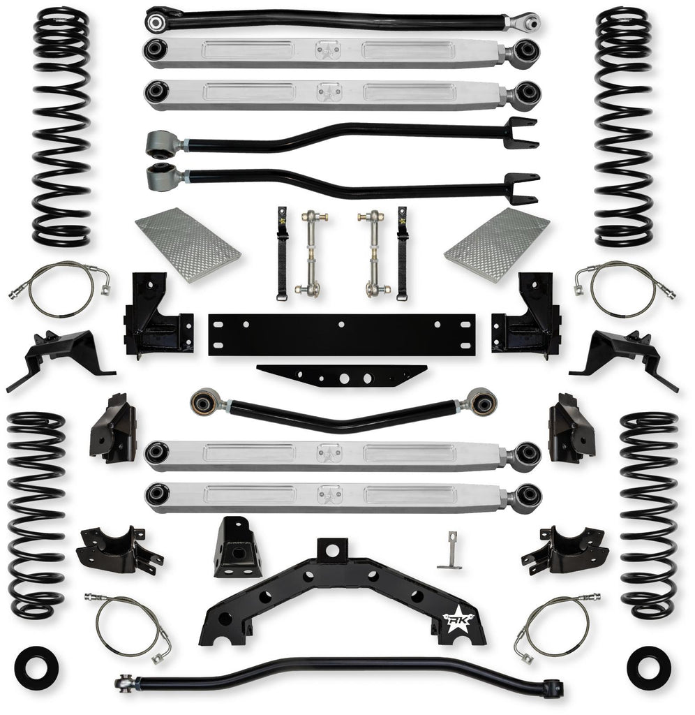 3.5 Inch Adventure X Pro Elite Long-Arm Suspension System for Jeep Wrangler JKU With No Shocks Rock Krawler