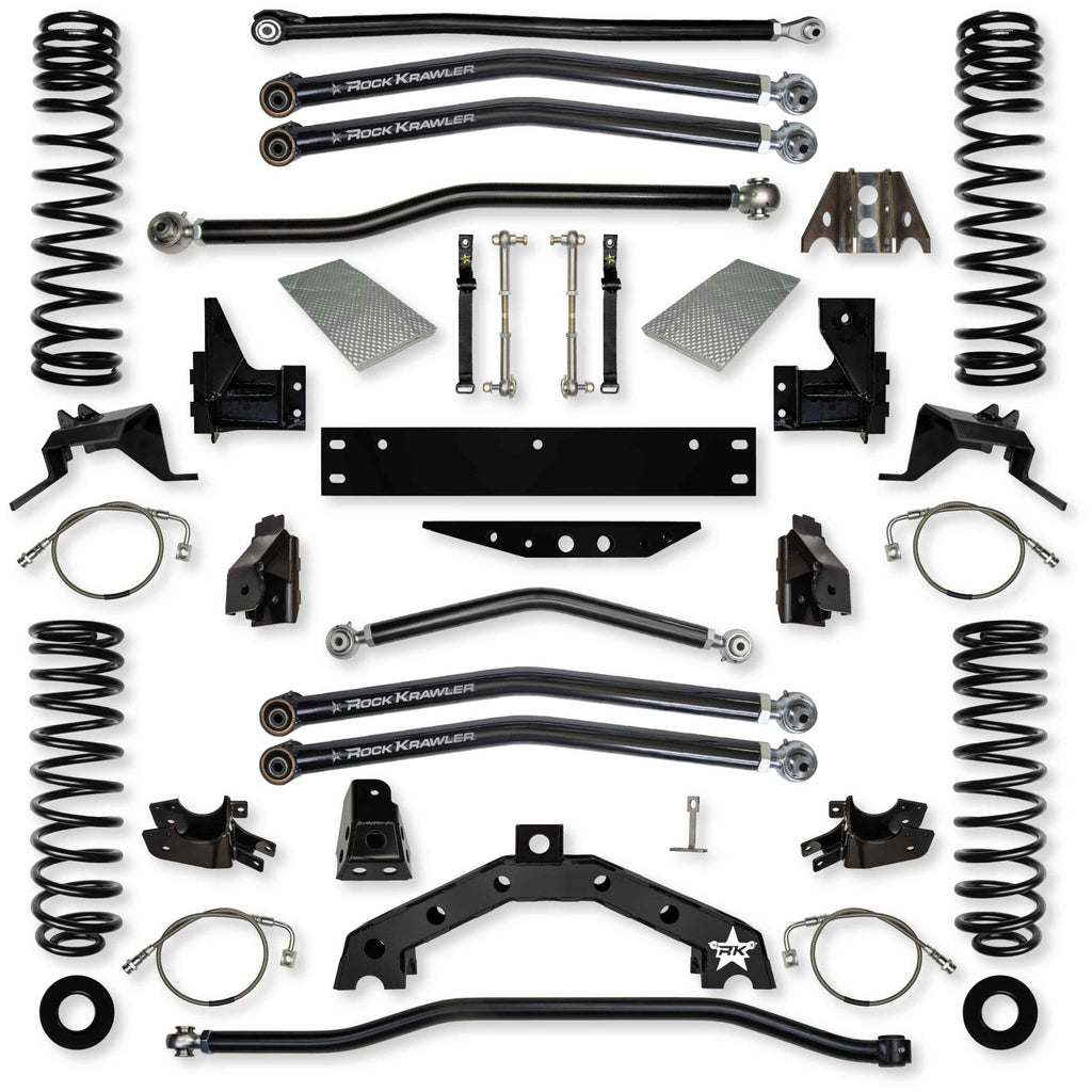 3.5 Inch X Factor X2 Long-Arm System for Jeep Wrangler Jk With No Shocks Rock Krawler