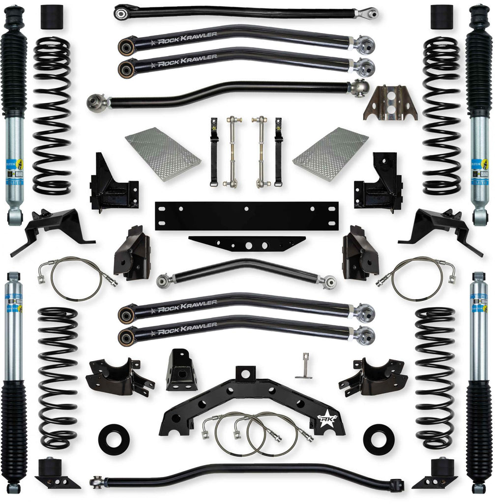 3.5 Inch X Factor X2 Long-Arm System for Jeep Wrangler Jk With Bilstein Shocks Rock Krawler