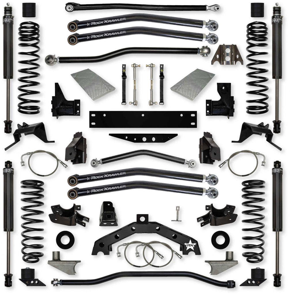 3.5 Inch X Factor X2 6 Inch Stretch Long-Arm Suspension System For Jeep Wrangler JK With IFP Shocks Rock Krawler