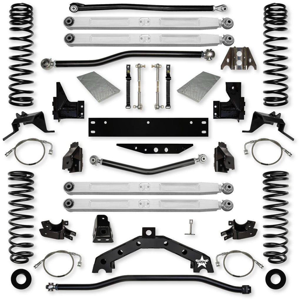3.5 Inch X Factor X2 Pro Elite Long-Arm Suspension System for Jeep Wrangler JKU With No Shocks Rock Krawler