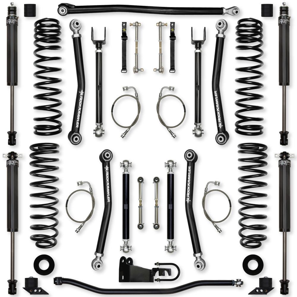 3.5 Inch X-Factor Suspension System for Jeep Wrangler JK With IFP Shocks Rock Krawler