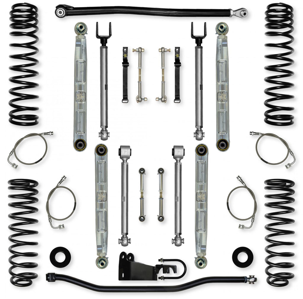 3.5 Inch X-Factor Pro Elite Suspension System for Jeep Wrangler JK With No Shocks Rock Krawler