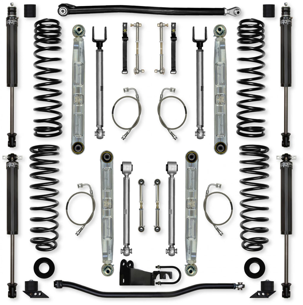 3.5 Inch X-Factor Pro Elite Suspension System for Jeep Wrangler JKU RRD IFP SHOCKS Rock Krawler