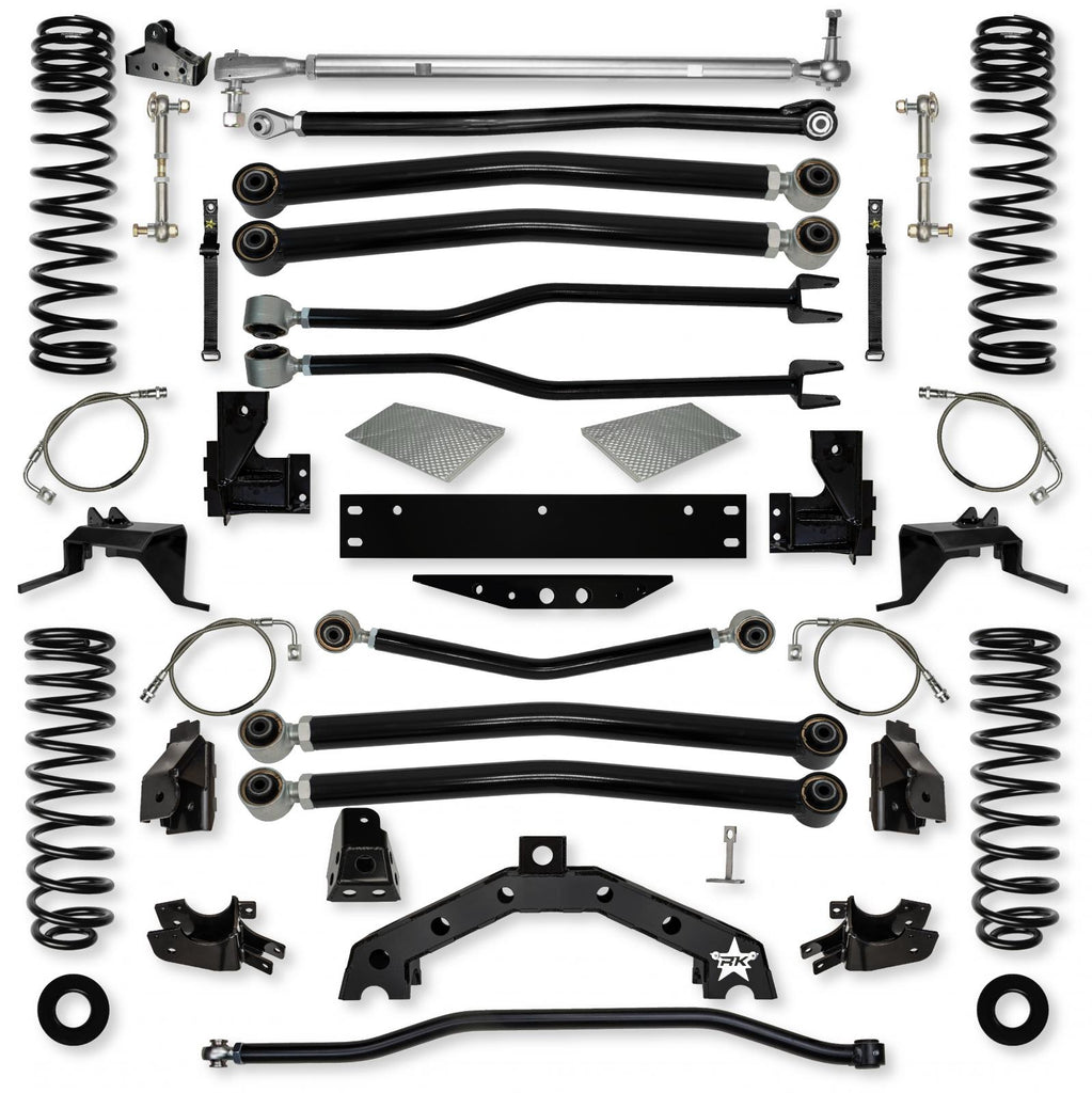 4.5 Inch Adventure X2 Long-Arm Suspension System For Jeep Wrangler JK With No Shocks Rock Krawler
