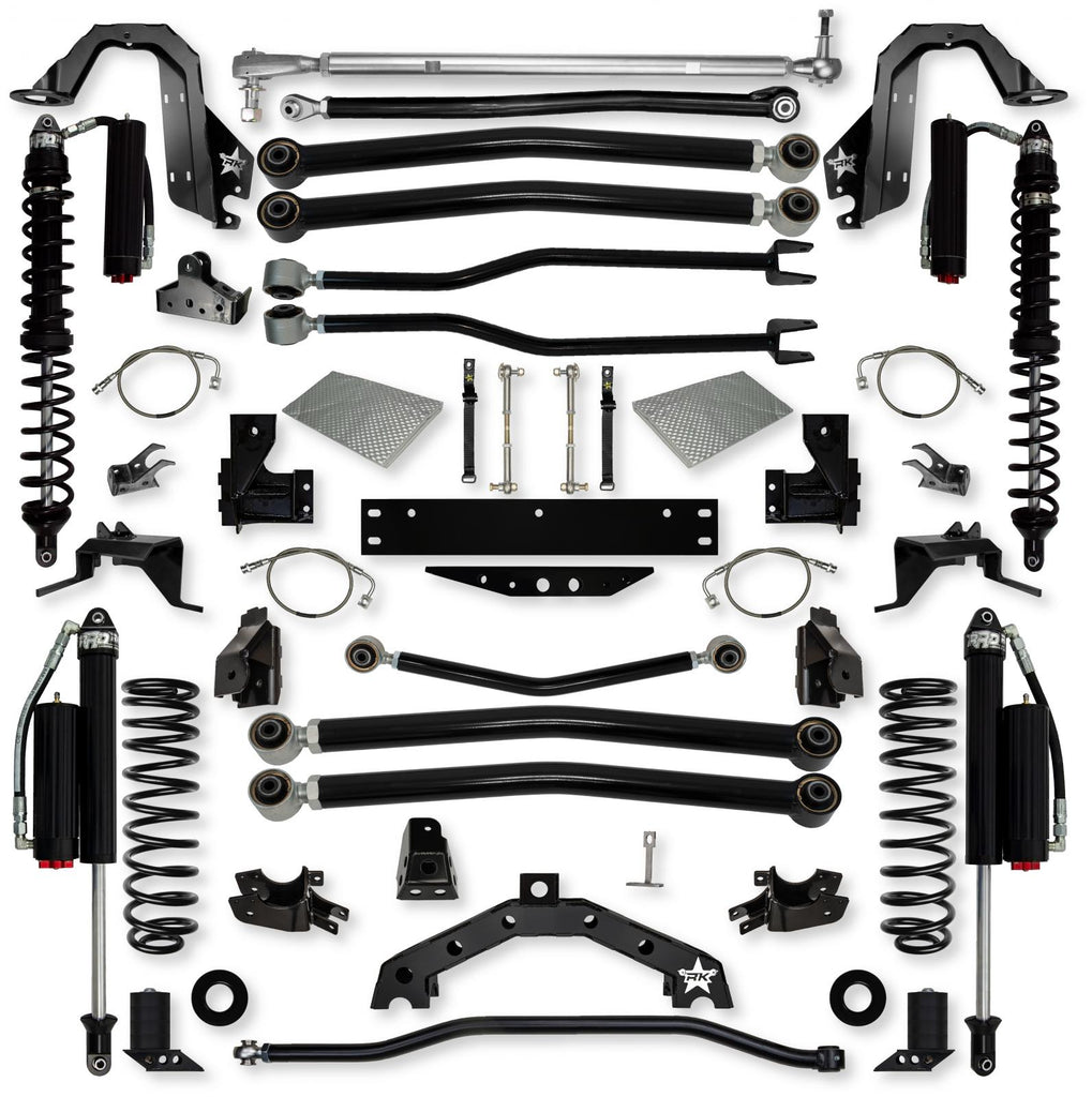 4.5 Inch Adventure X2 Coilover Long-Arm Suspension System For Jeep Wrangler JK Stage 2 Rock Krawler