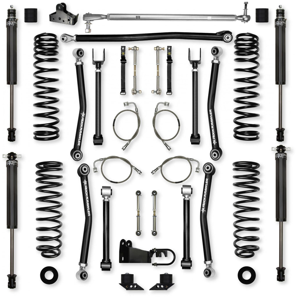 4.5 Inch Adventure X Mid-Arm Suspension System for Jeep Wrangler JK With IFP Shocks Rock Krawler
