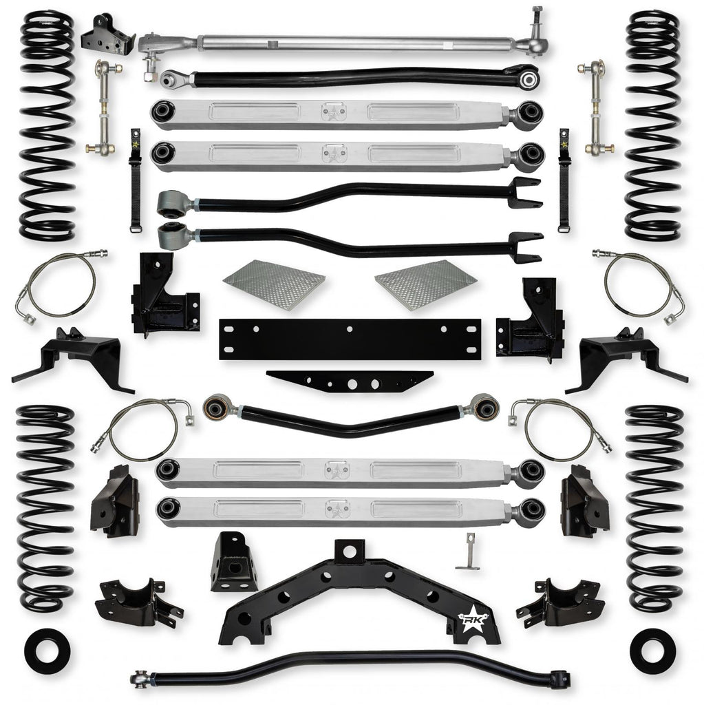 4.5 Inch Adventure X2 Pro Elite Long-Arm Suspension System For Jeep Wrangler JKU With No Shocks Rock Krawler