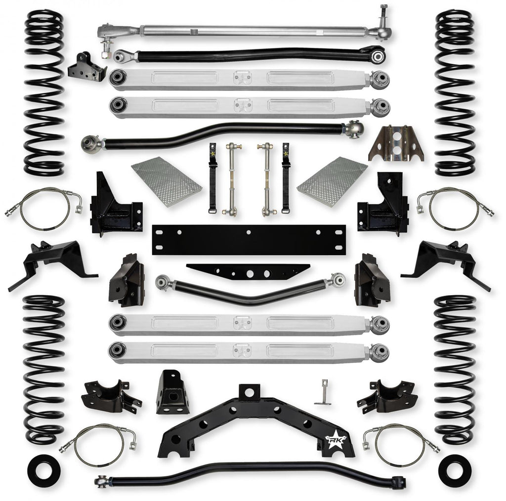 4.5 Inch X-Factor X2 Pro Elite Long-Arm Suspension System for Jeep Wrangler JK With No Shocks Rock Krawler