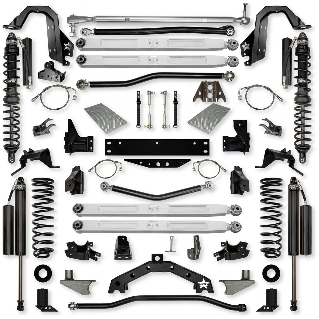 4.5 Inch X Factor X2 Pro Elite 6 Inch Stretch Coilover Long-Arm Suspension System For Jeep Wrangler JK Comp Stage 1 Rock Krawler