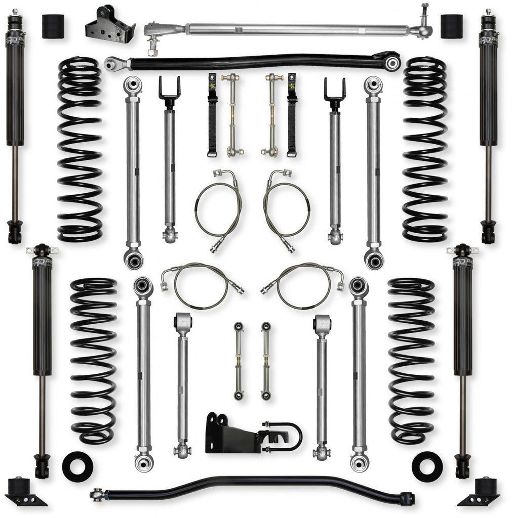 4.5 Inch X-Factor PRO Mid-Arm Suspension System for Jeep Wrangler JK With IFP Shocks Rock Krawler