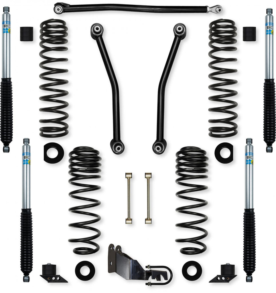 2.5 Inch Adventure Mid-Arm Suspension System for Jeep Wrangler JL Gas Models Comp Stage 1 With Bilstein Shocks Rock Krawler