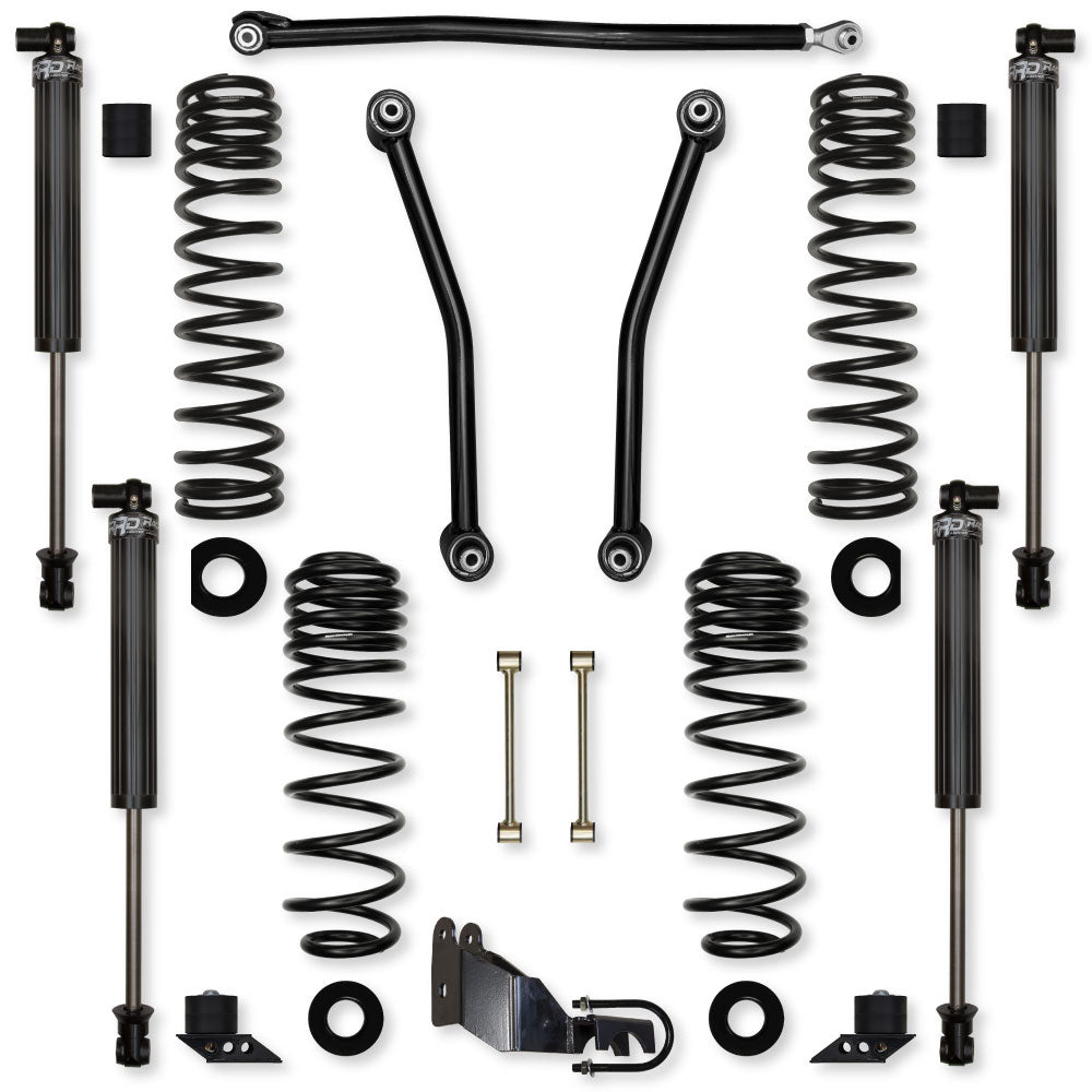 2.5 Inch Adventure Mid-Arm Suspension System for Jeep Wrangler JLU Diesel Models Comp Stage 1 With RRD Shocks Rock Krawler
