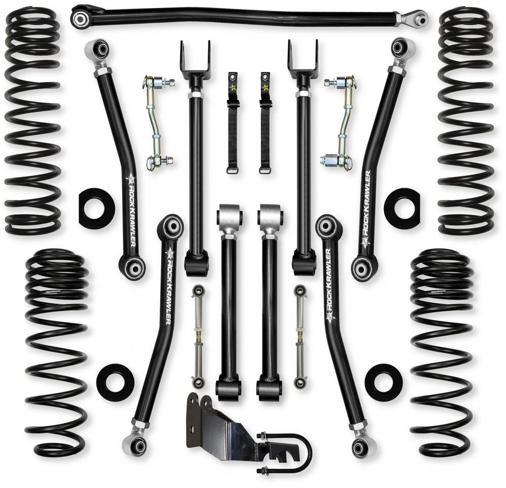 2.5 Inch Adventure X Mid-Arm Suspension System for Jeep Wrangler JL Gas Models With No Shocks Rock Krawler