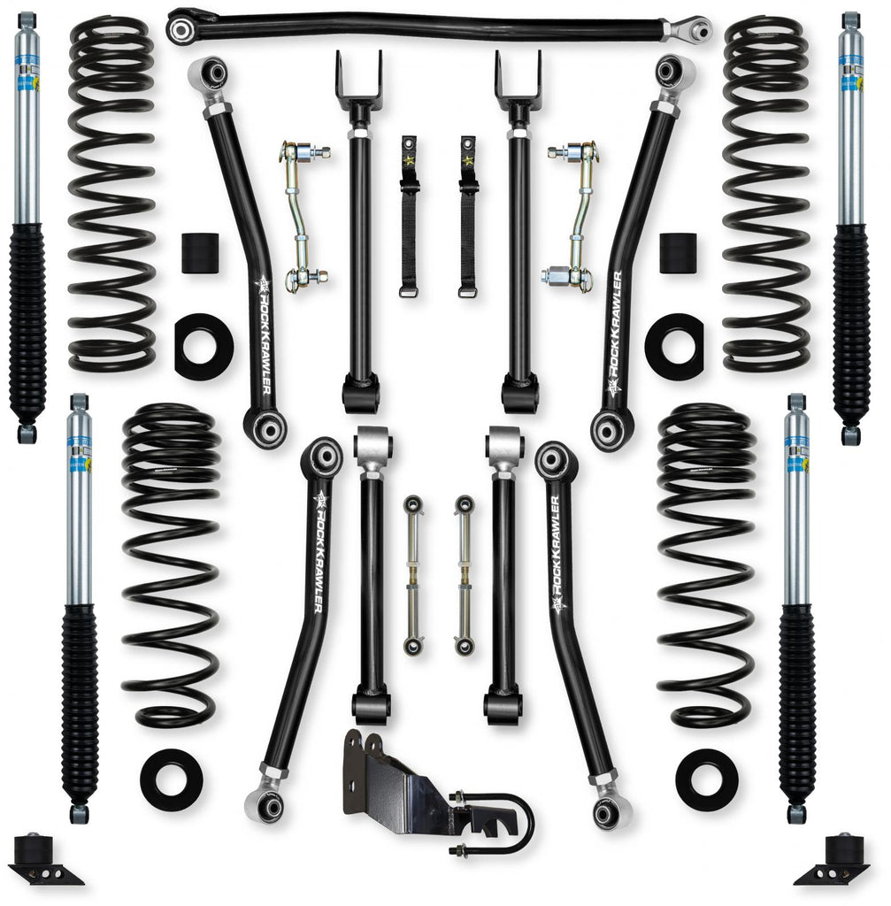 2.5 Inch Adventure X Mid-Arm Suspension System for Jeep Wrangler JLU Diesel Models With Bilstein Shocks Rock Krawler