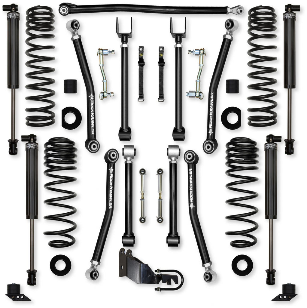 2.5 Inch Adventure X Mid-Arm Suspension System for Jeep Wrangler JLU 4XE Models With IFP Shocks Rock Krawler