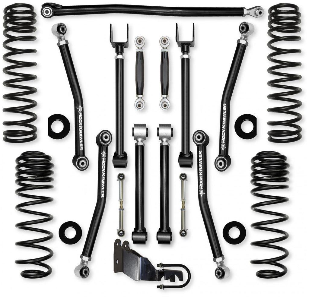 2.5 Inch Adventure X No Limits Mid-Arm Suspension System for Jeep Wrangler JL Gas Models With No Shocks Rock Krawler
