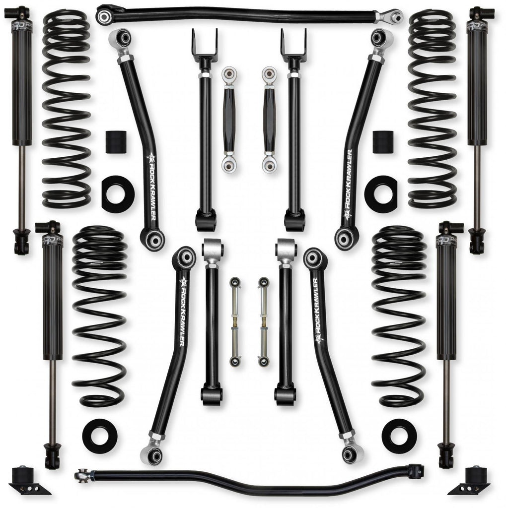 2.5 Inch Adventure X No Limits Mid-Arm Suspension System for Jeep Wrangler JLU 392 Models With IFP Shocks Rock Krawler