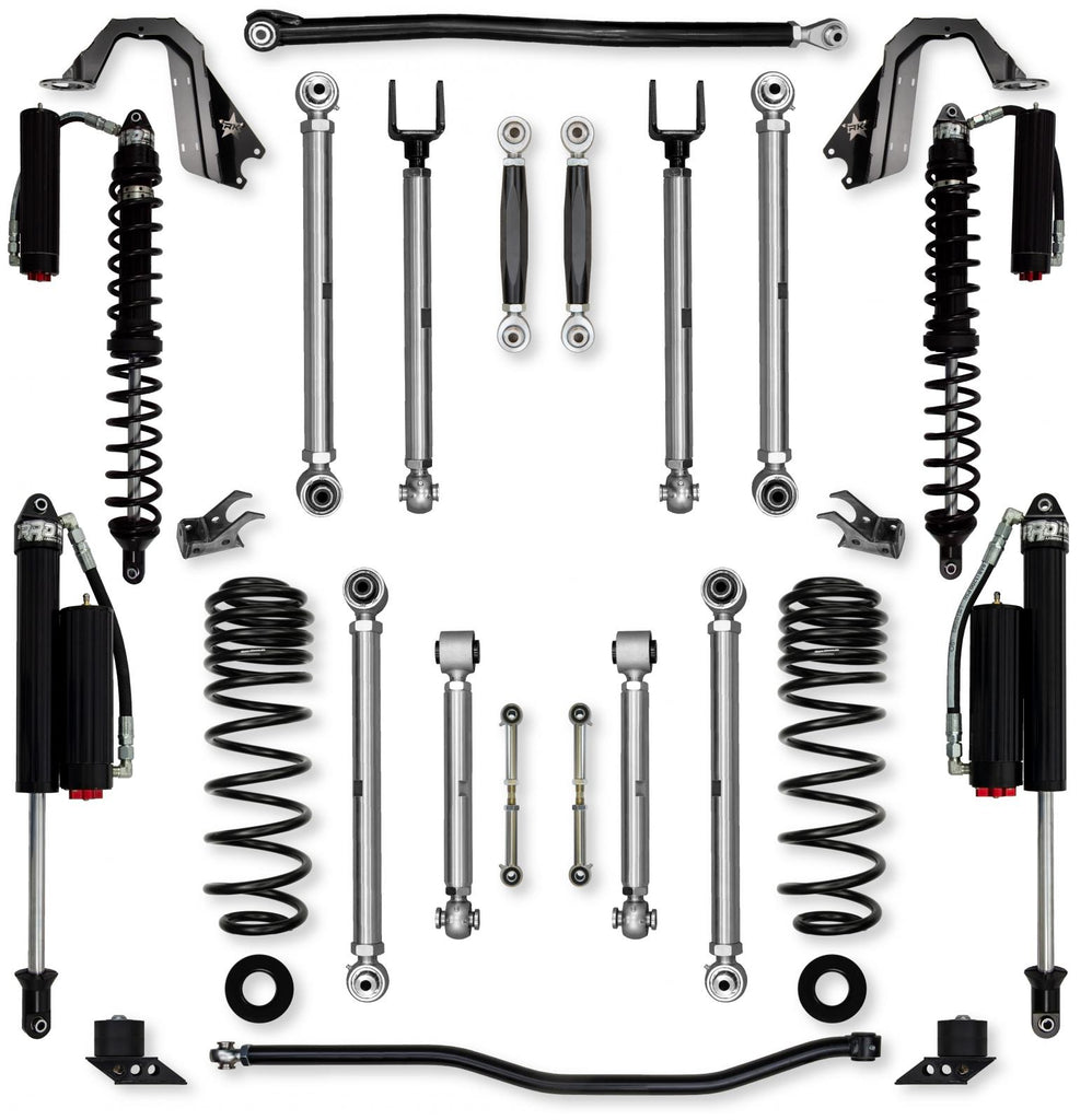 2.5 Inch X-Factor PRO No Limits Mid-Arm Suspension System for Jeep Wrangler JLU 392 Models Comp Stage 2 Rock Krawler