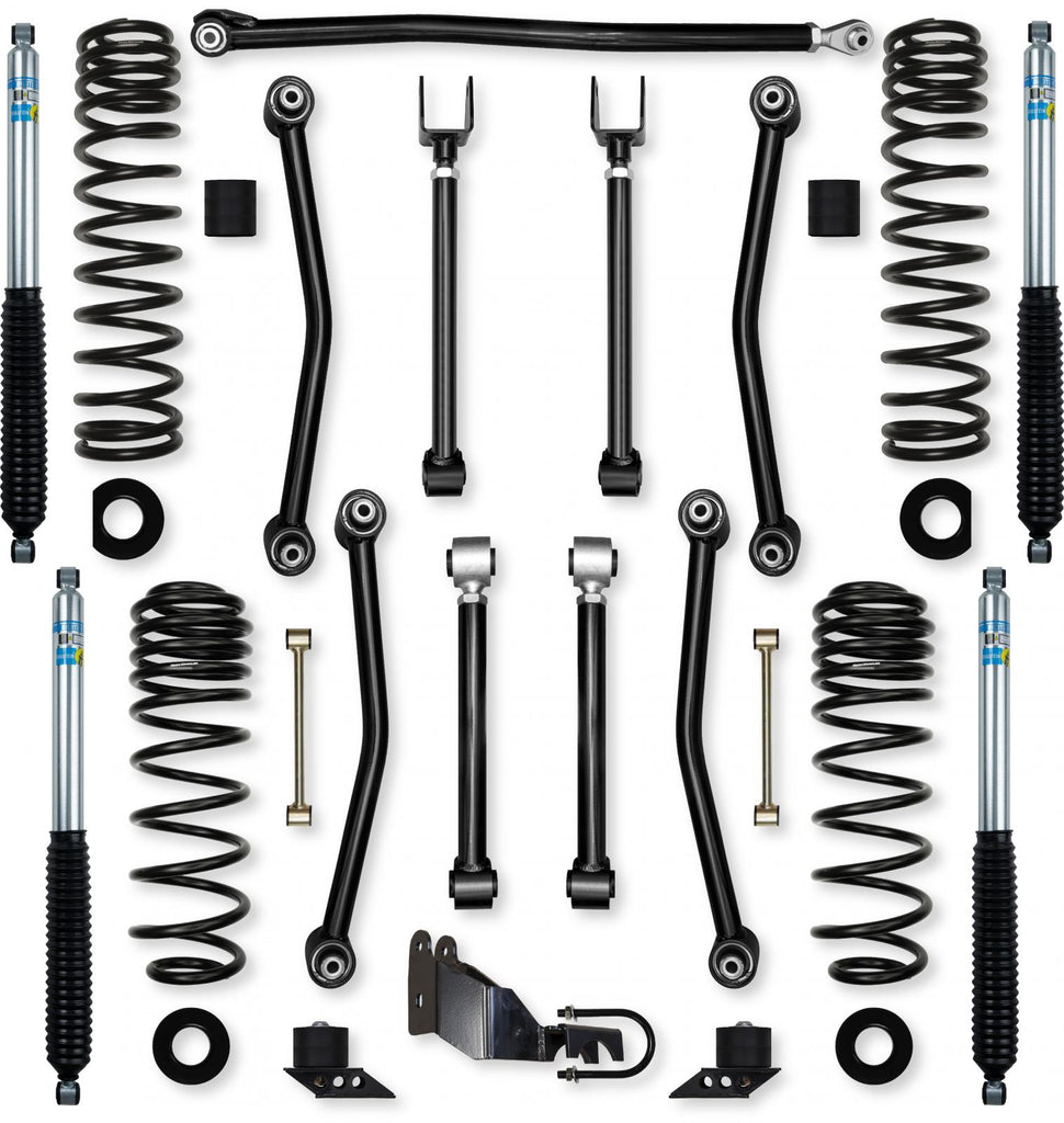 2.5 Inch Ultimate Adventure Mid-Arm Suspension System for Jeep Wrangler JLU Diesel Models With Bilstein Shocks Rock Krawler