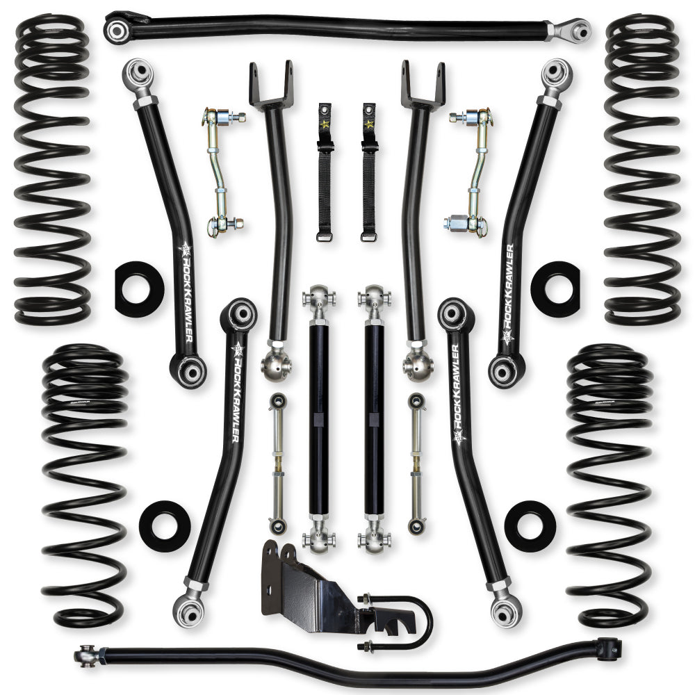 2.5 Inch X-Factor Mid-Arm Suspension System for Jeep Wrangler JLU Diesel Models With No Shocks Rock Krawler