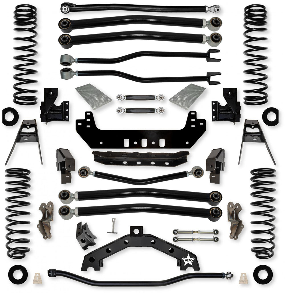 3.5 Inch Adventure X2 No Limits Long-Arm Suspension System for Jeep Wrangler JLU 392 Models With No Shocks Rock Krawler