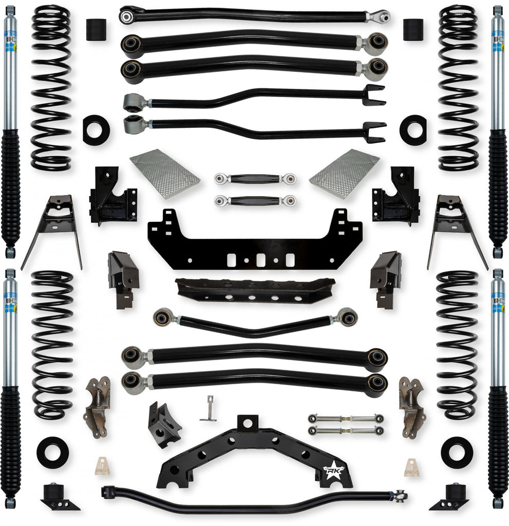 3.5 Inch Adventure X2 No Limits Long-Arm Suspension System for Jeep Wrangler JLU 392 Models With Bilstein Shocks Rock Krawler