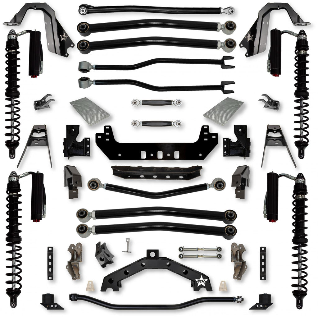 3.5 Inch Adventure X2 Coilover No Limits Long-Arm Suspension System for Jeep Wrangler JLU Diesel Models Comp Stage 1 Trail Runner System Stage 2 Rock Krawler