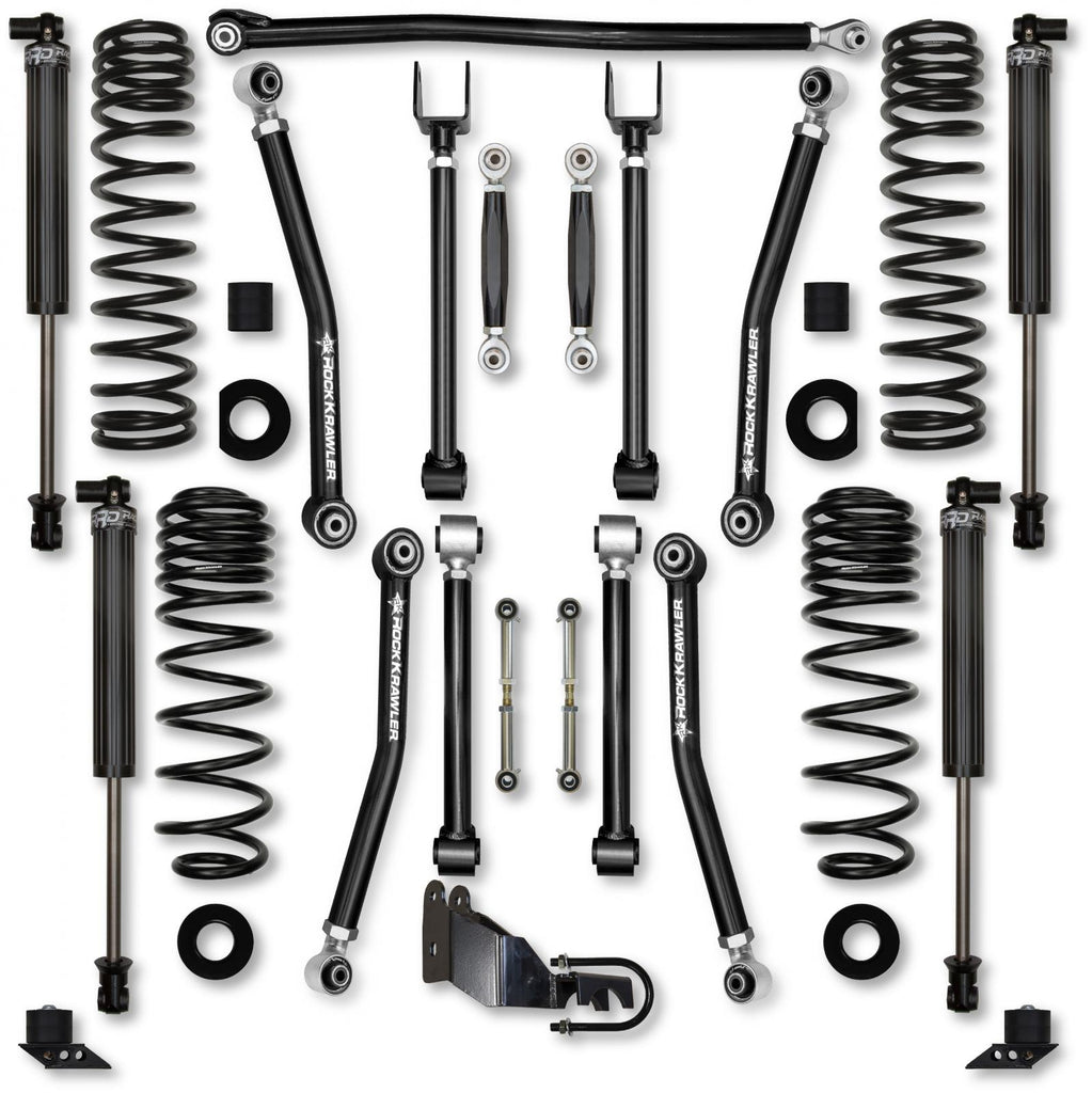 3.5 Inch Adventure X No Limits Mid-Arm Suspension System for Jeep Wrangler JL Gas Models With IFP Shocks Rock Krawler