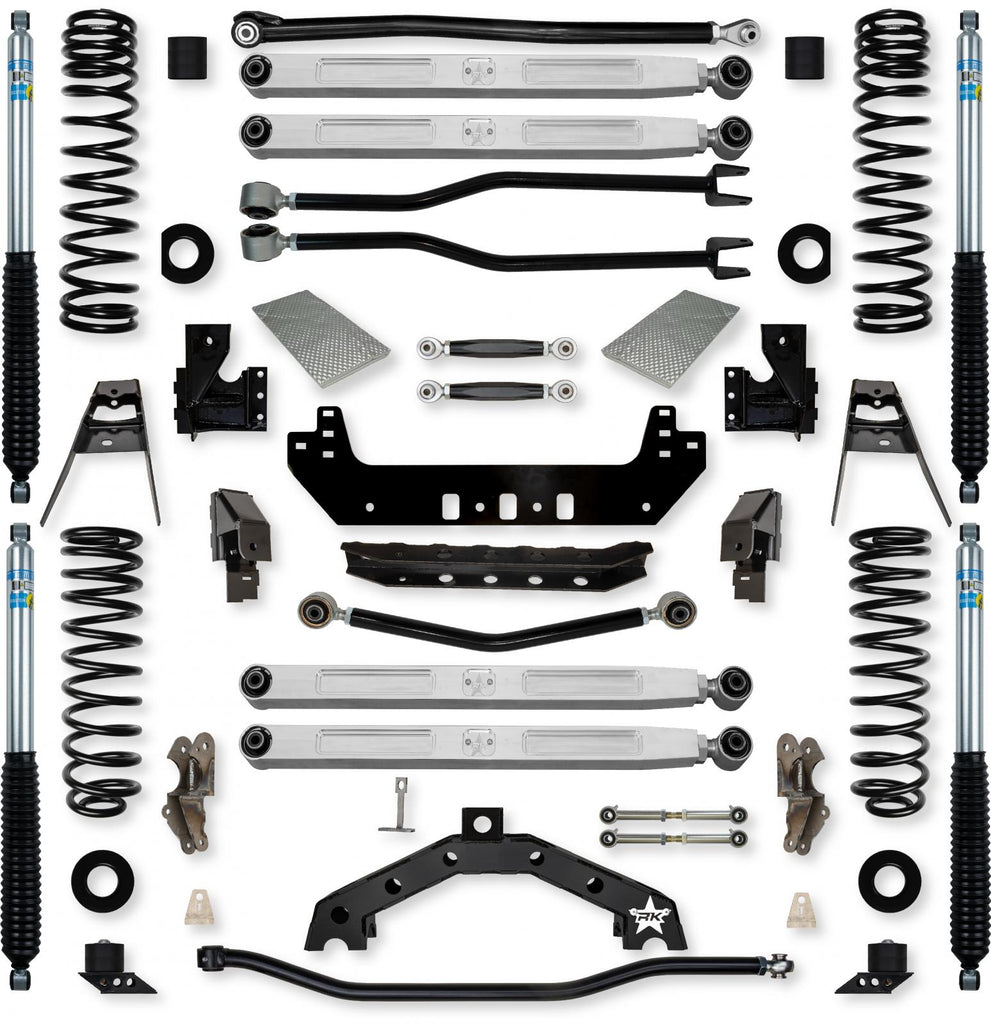 3.5 Inch Adventure X2 Pro Elite Long-Arm Suspension System for Jeep Wrangler JLU 392 Models With Bilstein Shocks Rock Krawler