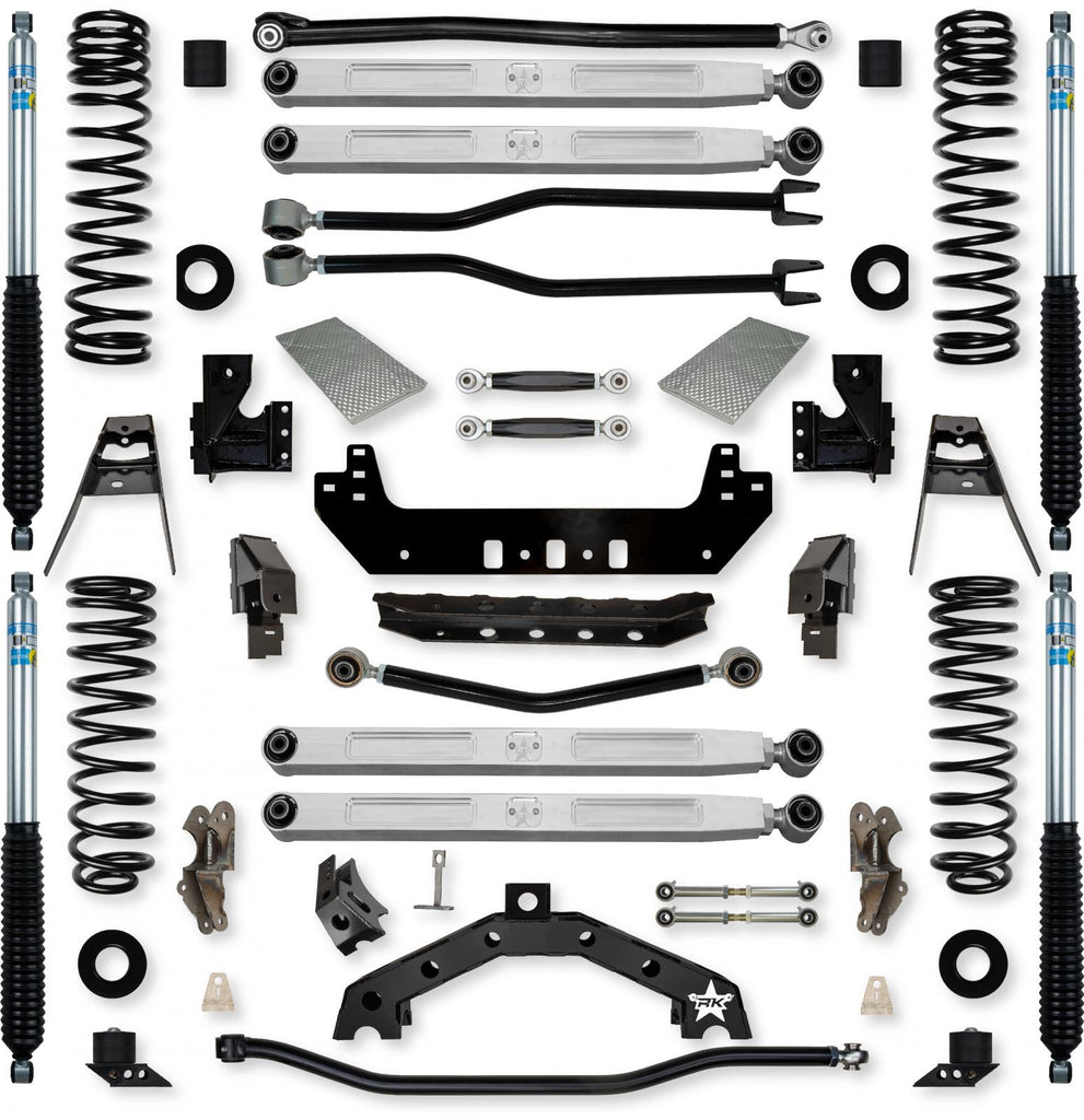 3.5 Inch Adventure X2 Pro Elite No Limits Long-Arm Suspension System for Jeep Wrangler JLU Gas Models With Bilstein Shocks Rock Krawler