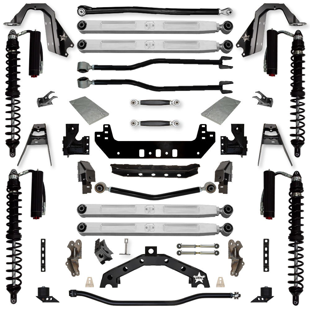 3.5 Inch Adventure X2 Pro Elite Coilover No Limits Long-Arm Suspension System for Jeep Wrangler JLU Gas Models Trail Runner System Stage 2 Rock Krawler