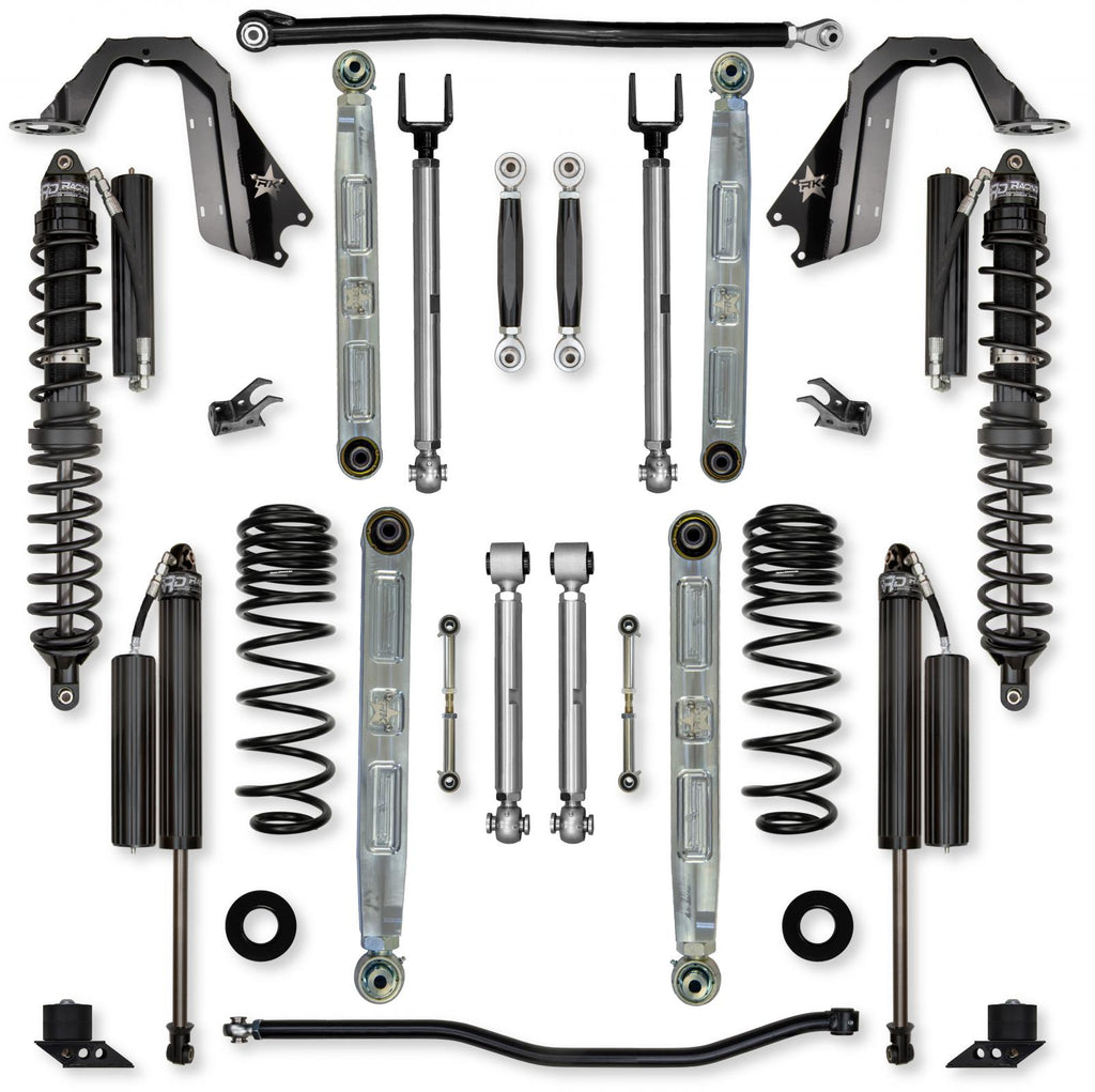 3.5 Inch X-Factor Pro Elite Coilover No Limits Mid-Arm Suspension System for Jeep Wrangler JLU 392 Models Comp Stage 1 Rock Krawler
