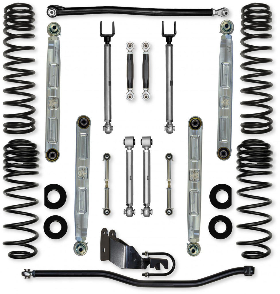 3.5 Inch X-Factor Pro Elite No Limits Mid-Arm System for Jeep Wrangler JLU Diesel Models With No Shocks Rock Krawler