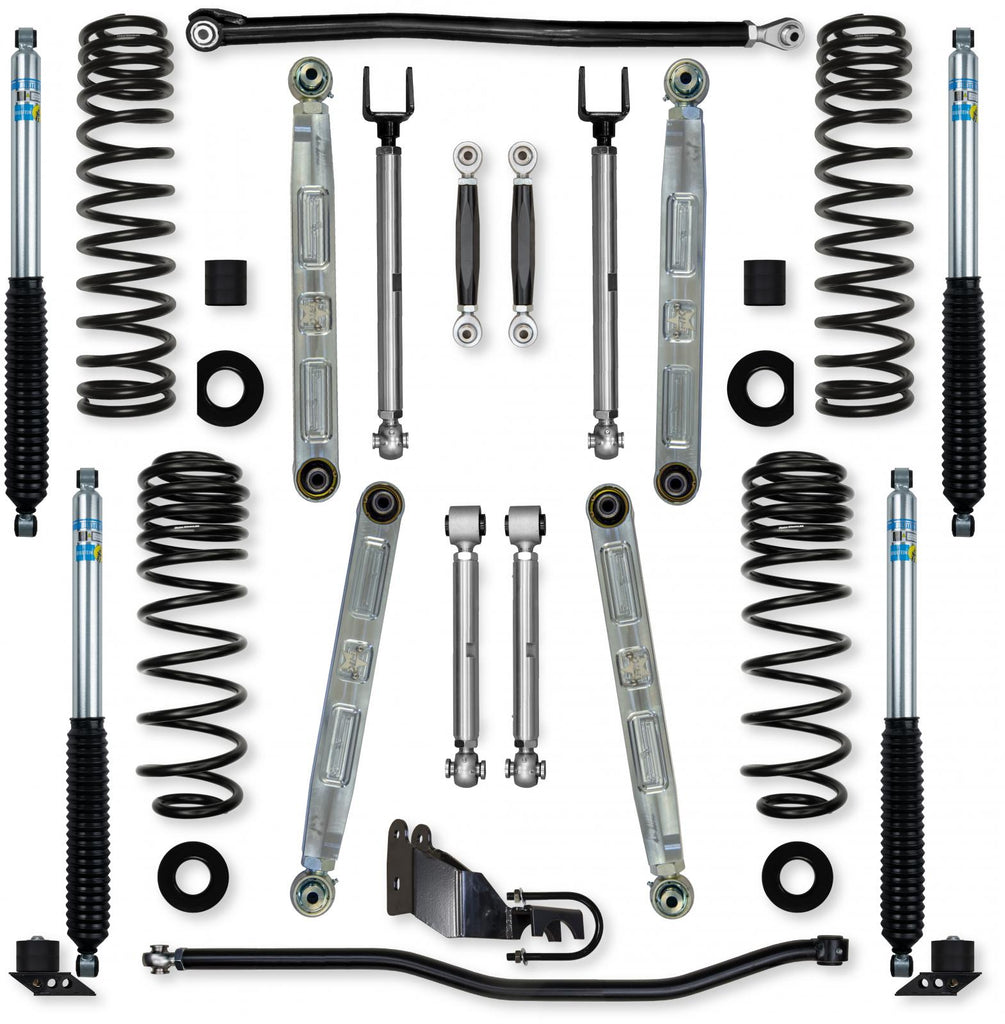 3.5 Inch X-Factor Pro Elite No Limits Mid-Arm System for Jeep Wrangler JLU Diesel Models With Bilstein Shocks Rock Krawler