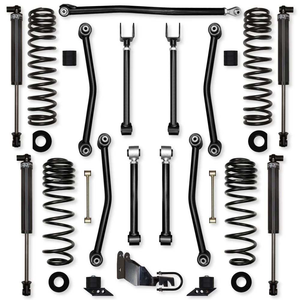3.5 Inch Ultimate Adventure Mid-Arm Suspension System for Jeep Wrangler JLU Gas Models With IFP Shocks Rock Krawler