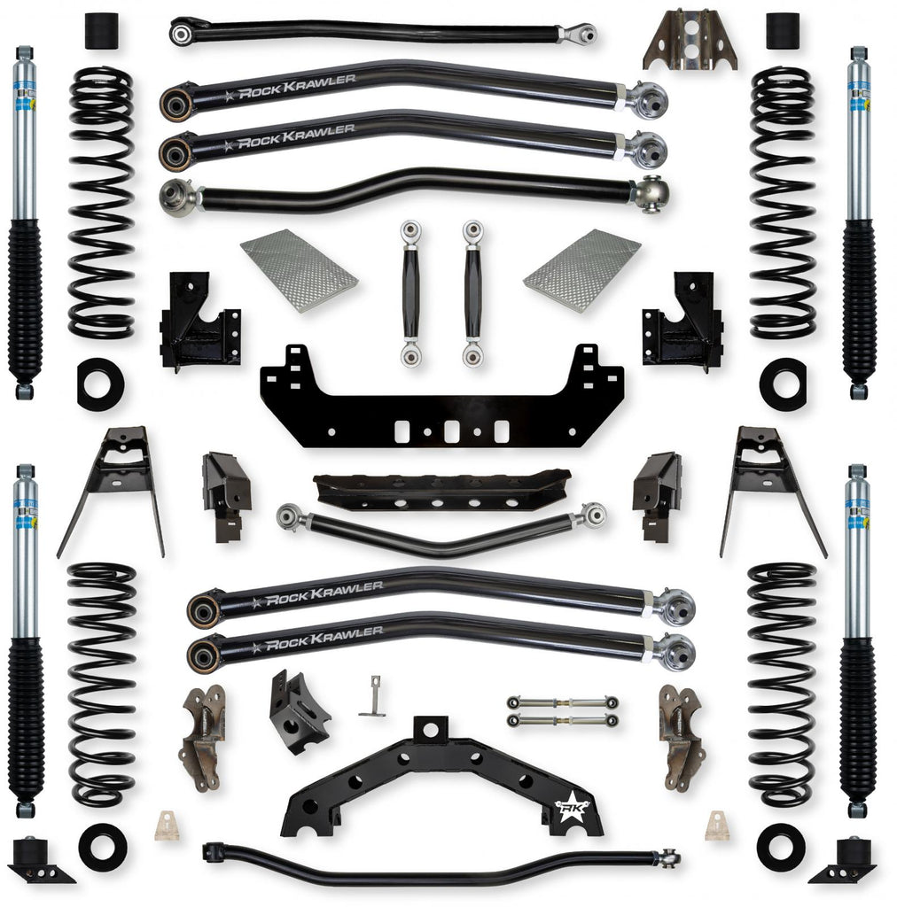 3.5 Inch X-Factor X2 No Limits Long-Arm Suspension System for Jeep Wrangler JL Gas Models With Bilstein Shocks Rock Krawler