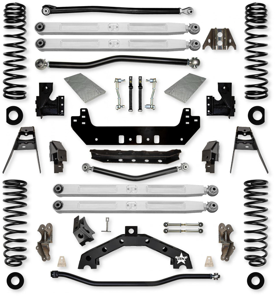 3.5 Inch X-Factor X2 Pro Elite Long-Arm Suspension System for Jeep Wrangler JLU Gas Models With No Shocks Rock Krawler
