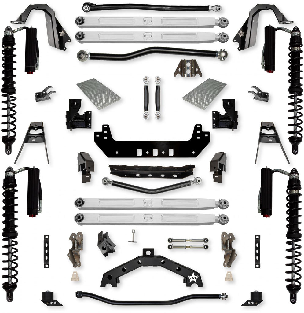 3.5 Inch X-Factor X2 Pro Elite Coilover No Limits Long-Arm Suspension System for Jeep Wrangler JLU Gas Models Trail Runner System Stage 2 Rock Krawler