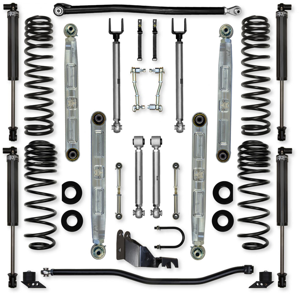 3.5 Inch X-Factor Pro Elite Mid-Arm Suspension System for Jeep Wrangler JLU Diesel Models With IFP Shocks Rock Krawler
