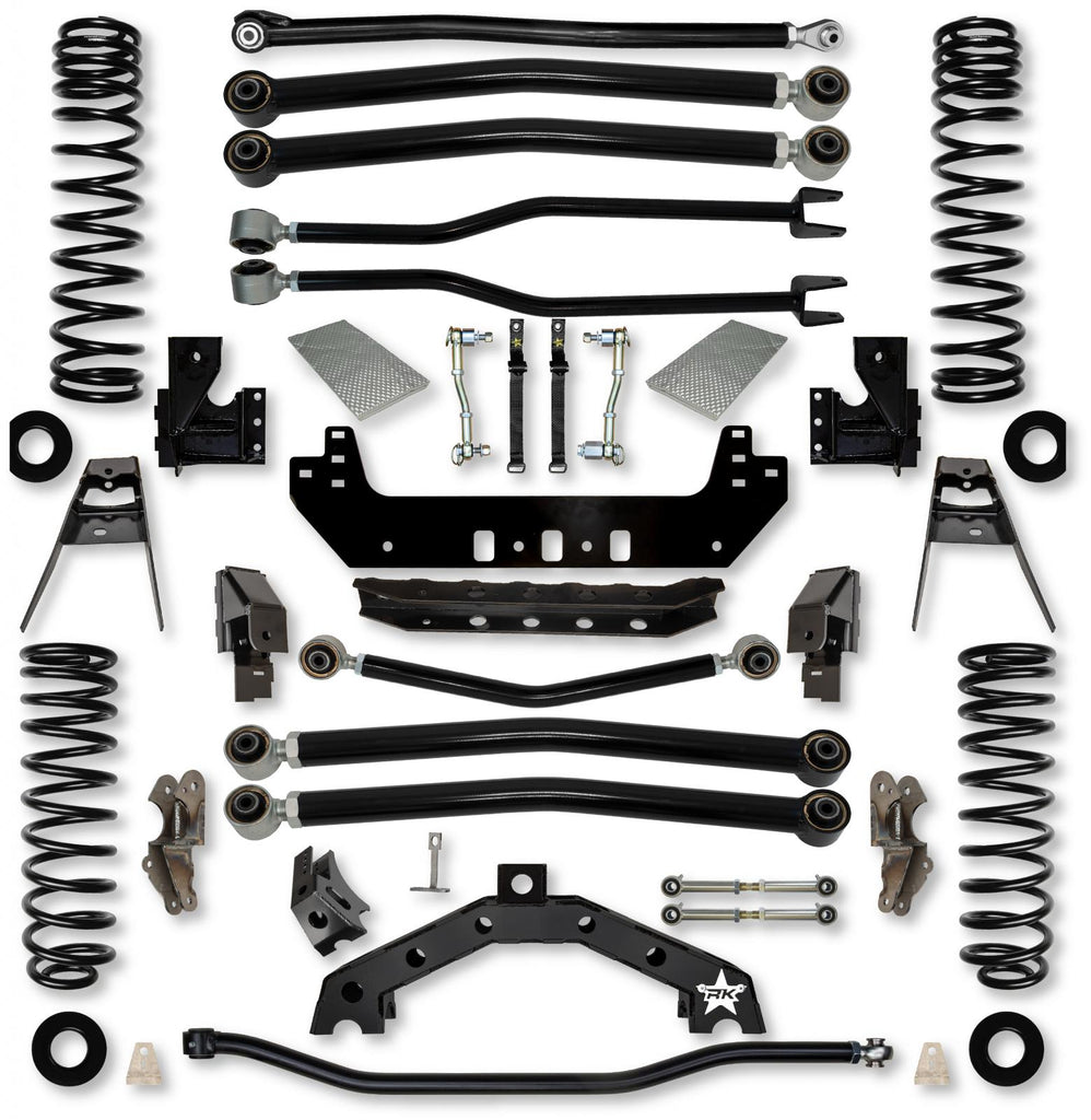 4.5 Inch Adventure X2 Long-Arm Suspension System for Jeep Wrangler JLU Gas Models With No Shocks Rock Krawler