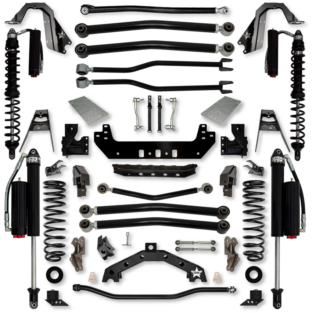 4.5 Inch Adventure X2 Coilover Long-Arm Suspension System for Jeep Wrangler JLU Gas Models Comp System Stage 2 Rock Krawler