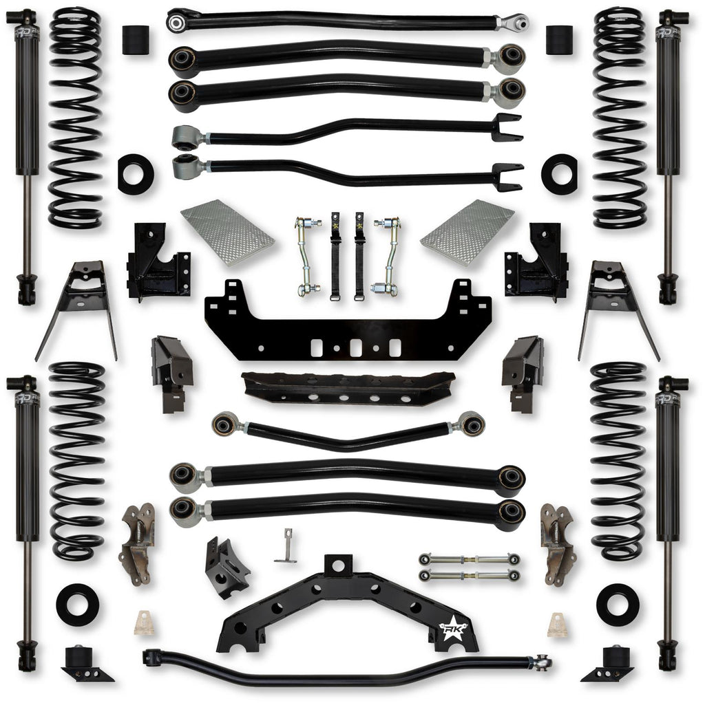 4.5 Inch Adventure X2 Long-Arm Suspension System for Jeep Wrangler JLU Gas Models With IFP Shocks Rock Krawler