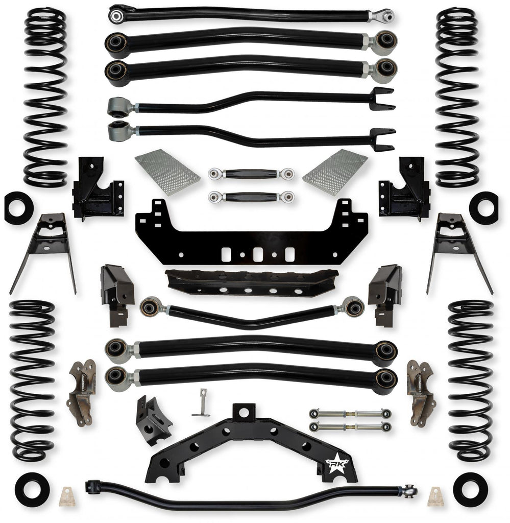 4.5 Inch Adventure X2 No Limits Long-Arm Suspension System for Jeep Wrangler JLU 392 Models With No Shocks Rock Krawler