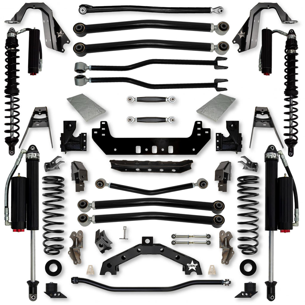 4.5 Inch Adventure X2 Coilover No Limits Long-Arm Suspension System for Jeep Wrangler JLU Gas Models Comp System Stage 2 Rock Krawler