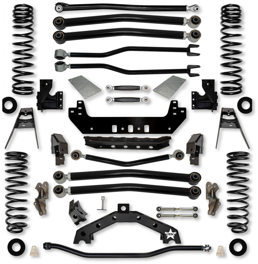 4.5 Inch Adventure X2 No Limits Long-Arm Suspension System for Jeep Wrangler JLU Diesel Models With No Shocks Rock Krawler