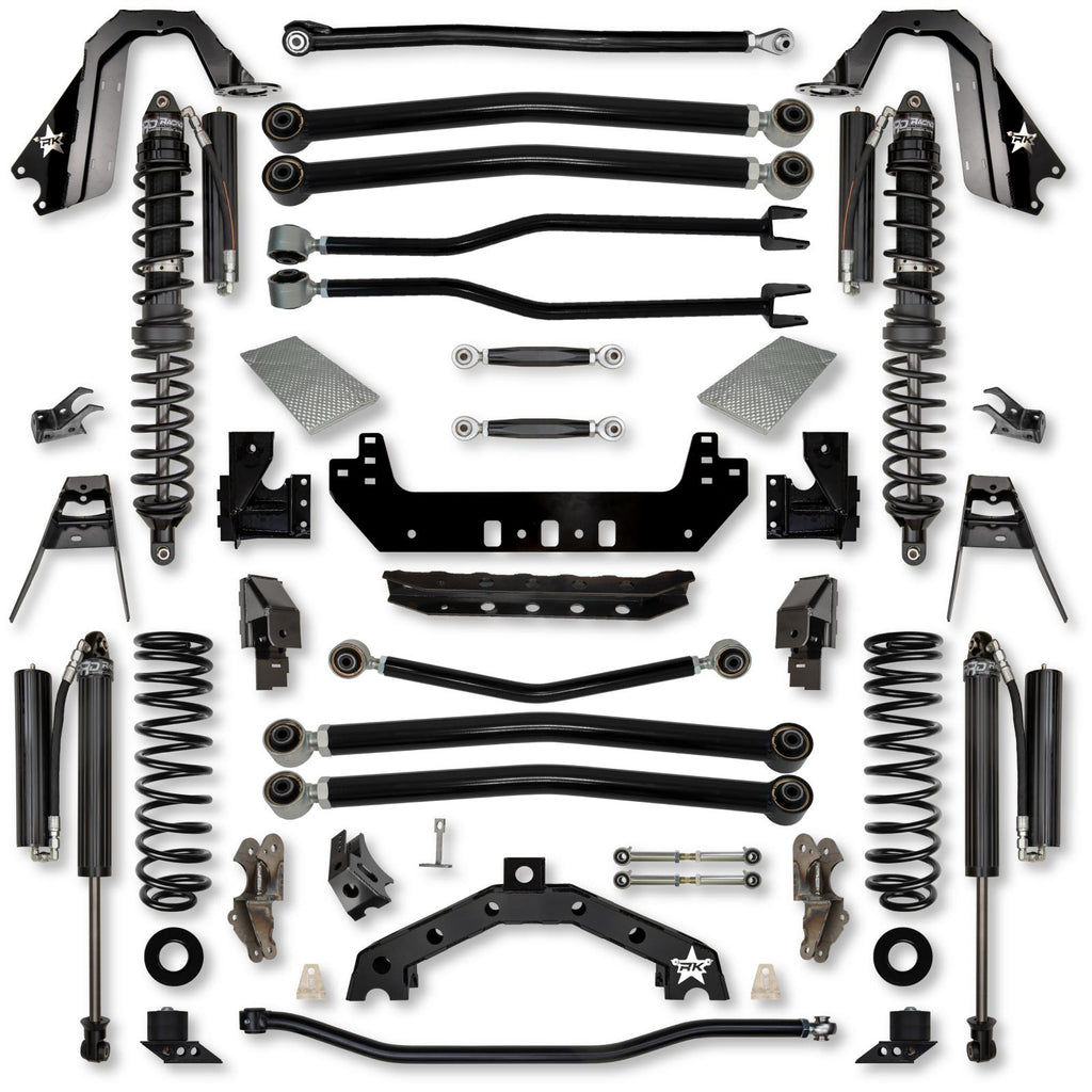 4.5 Inch Adventure X2 Coilover No Limits Long-Arm Suspension System for Jeep Wrangler JLU Diesel Models Comp Stage 1 Rock Krawler