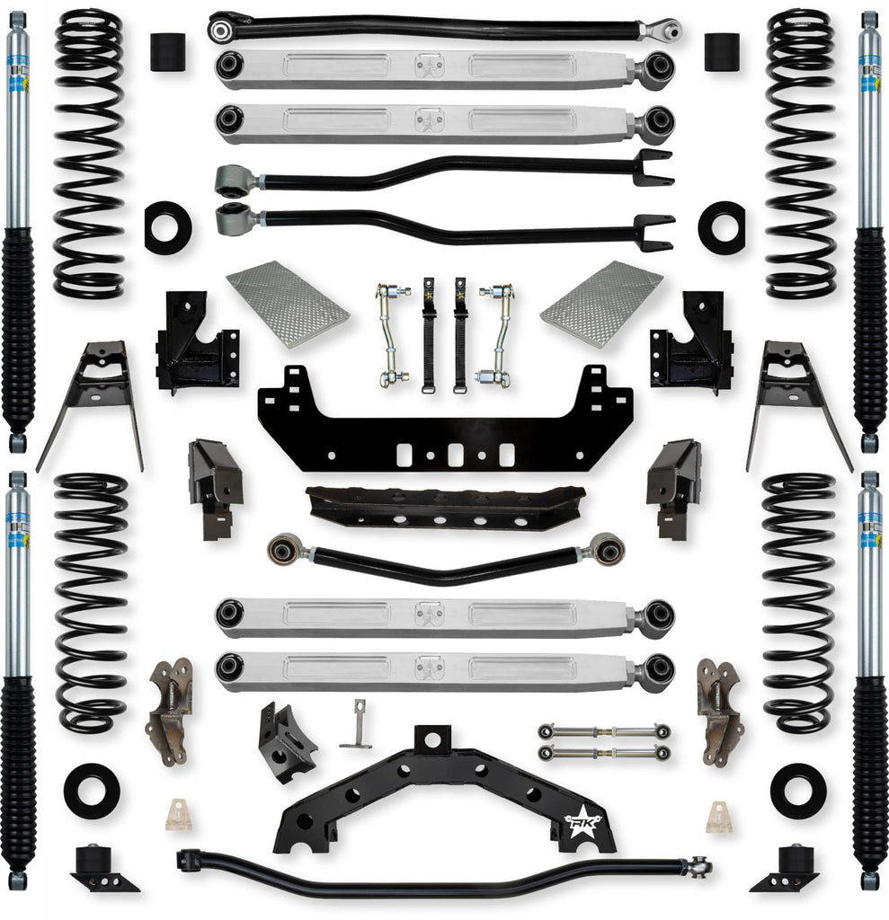 4.5 Inch Adventure X2 Pro Elite Long-Arm Suspension System for Jeep Wrangler JLU Diesel Models With Bilstein Shocks Rock Krawler